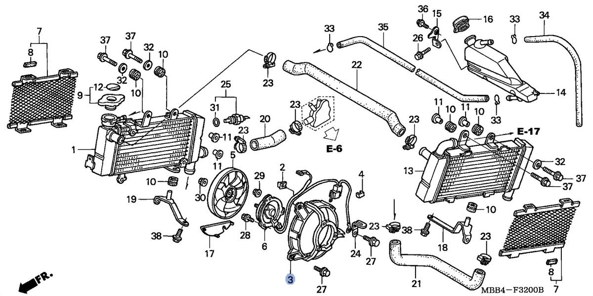 Honda OEM part 19015-MBB-003