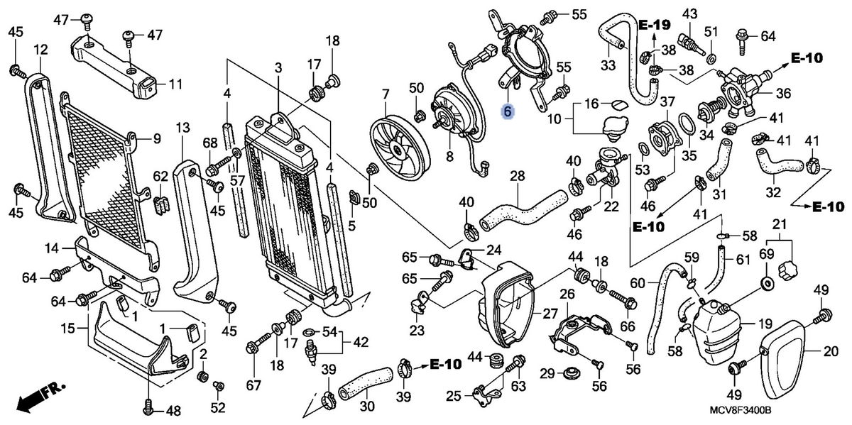 Honda OEM part 19015-MCV-B01