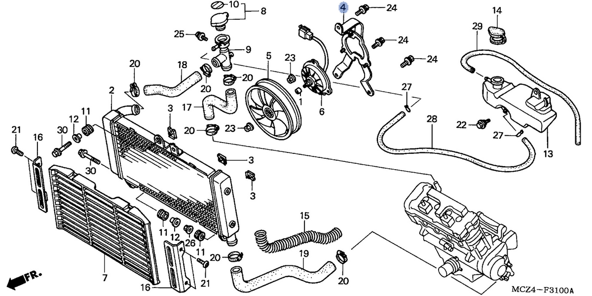 Honda OEM part 19015-MCZ-003