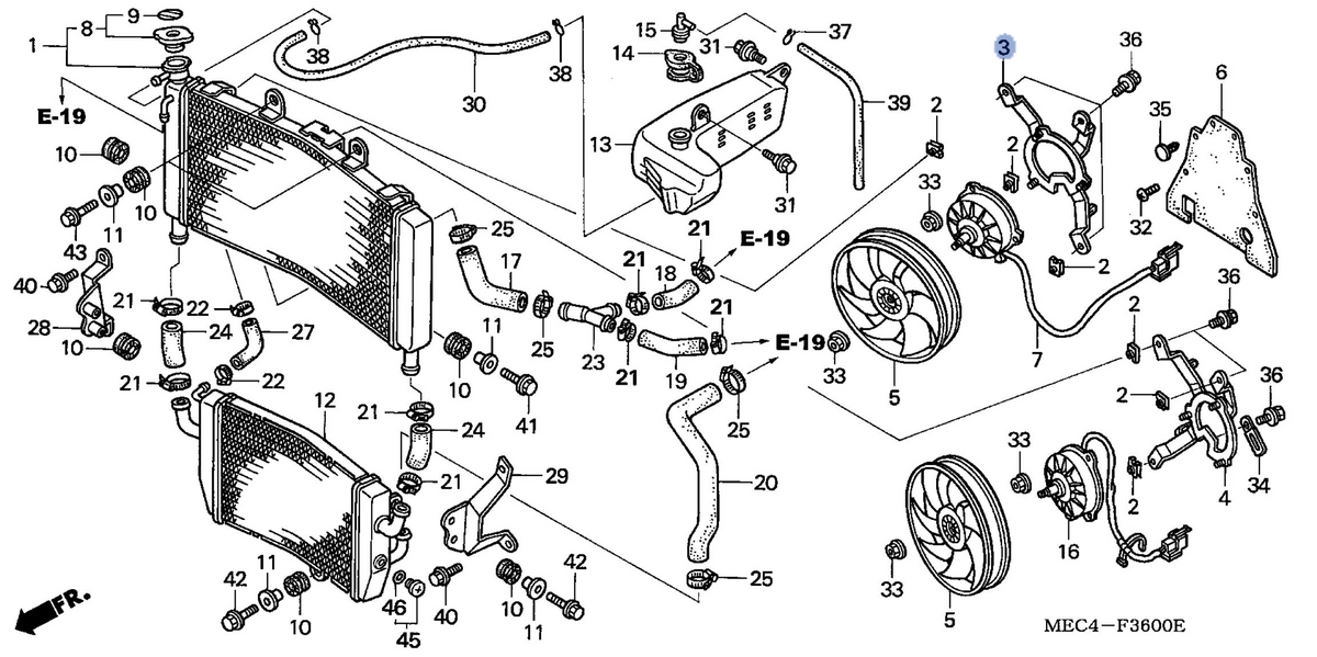 Honda OEM part 19015-MEC-003