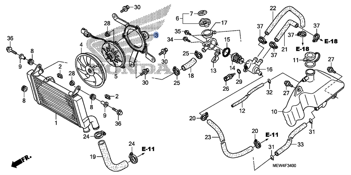 Honda OEM part 19015-MEW-305