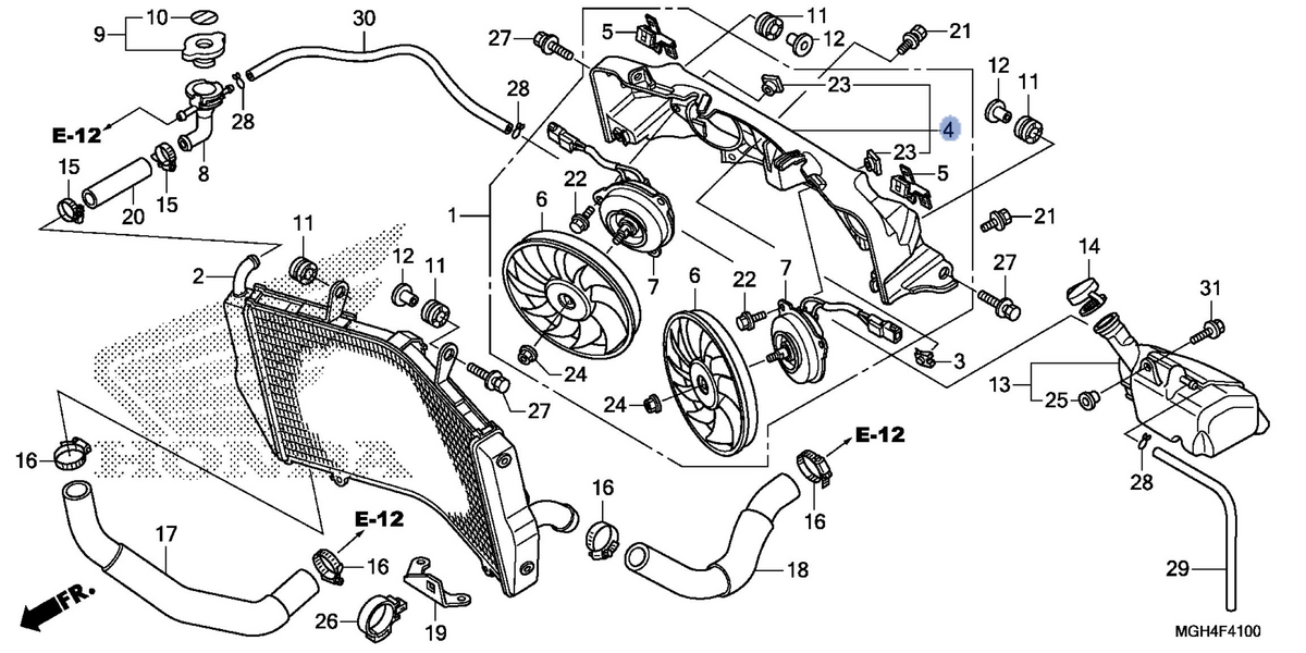 Honda OEM part 19015-MGE-003
