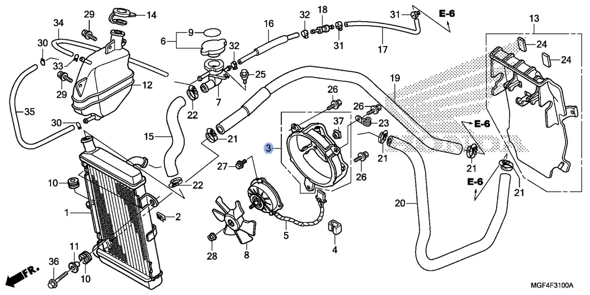 Honda OEM part 19015-MGF-305