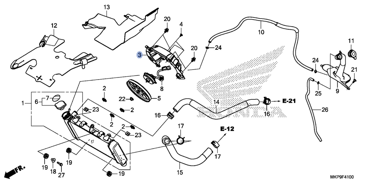 Honda OEM part 19015-MGZ-J01