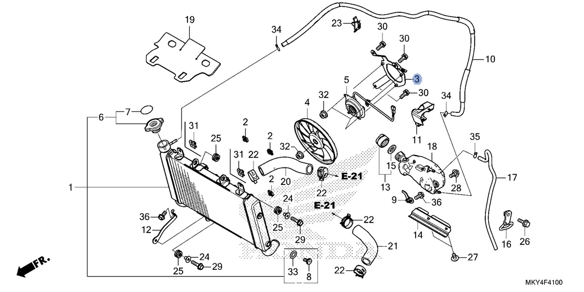 Honda OEM part 19015-MJE-D01