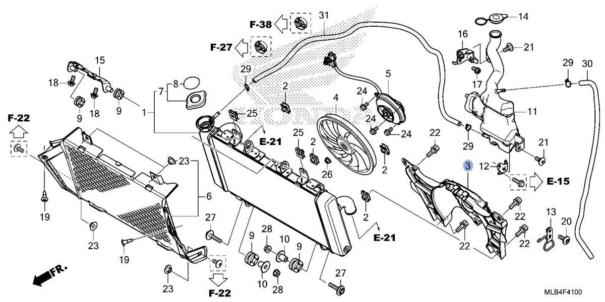 Honda OEM part 19015-MLB-D01