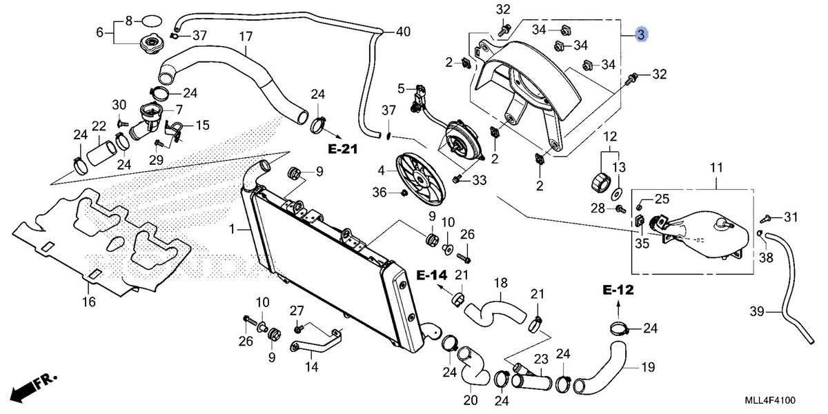Honda OEM part 19015-MLL-D01