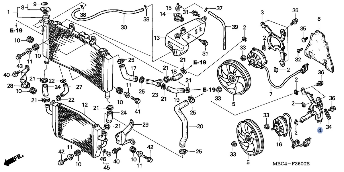 Honda OEM part 19016-MEC-003