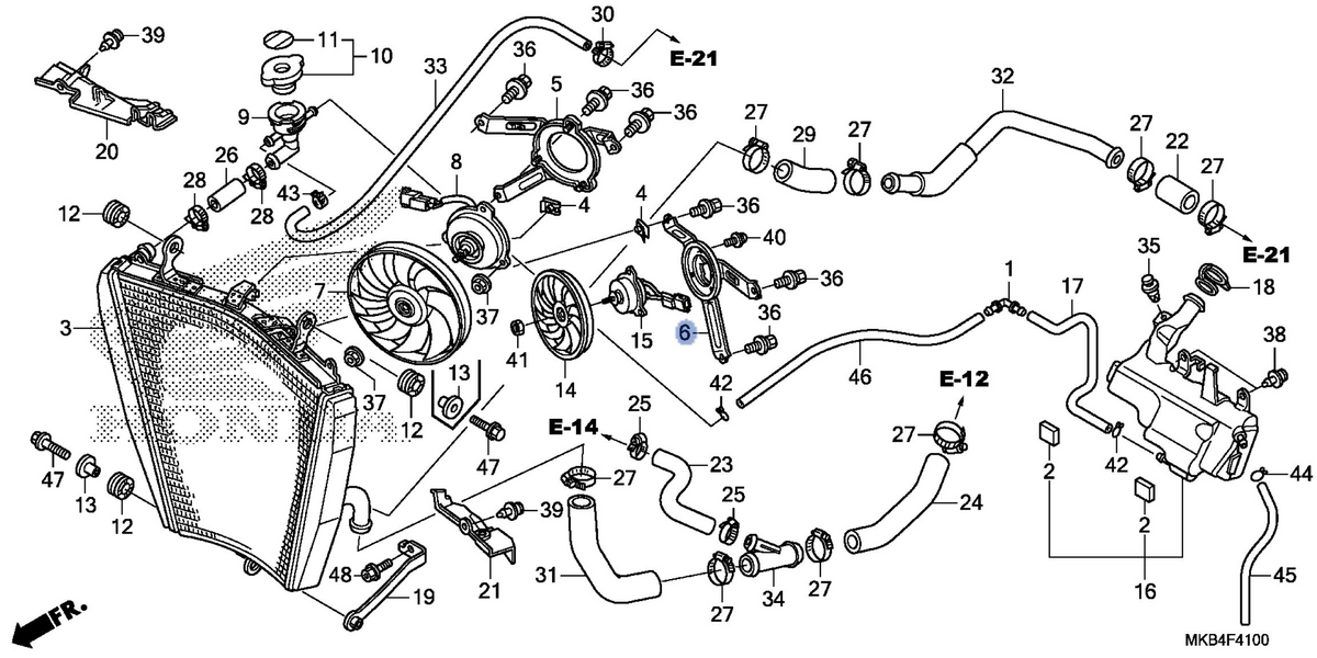 Honda OEM part 19016-MFL-003