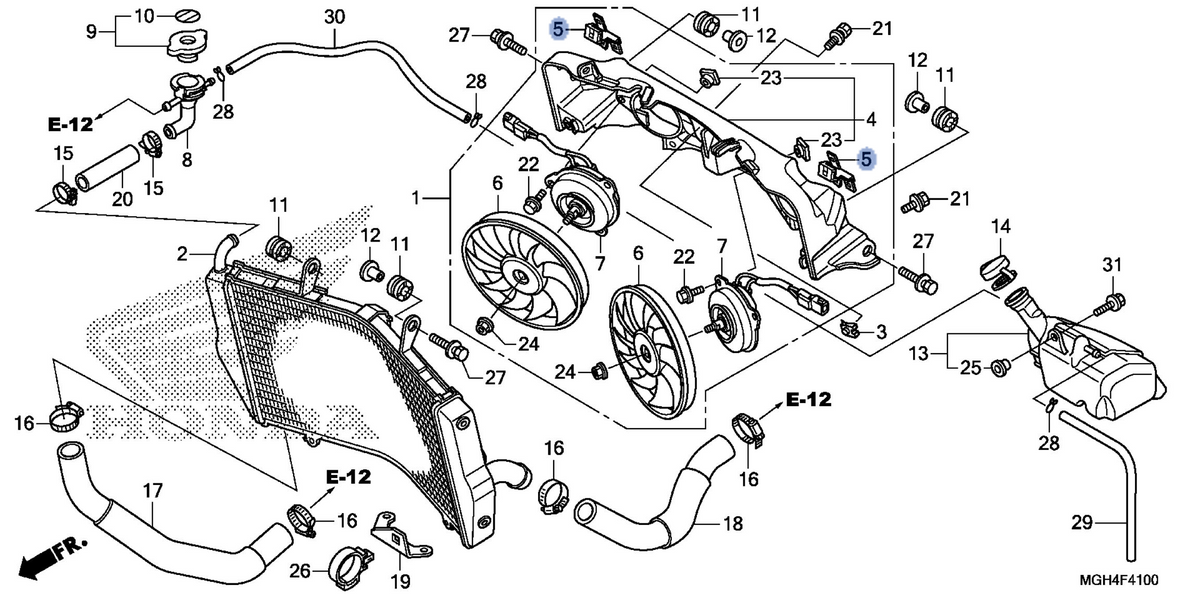 Honda OEM part 19016-MGH-640