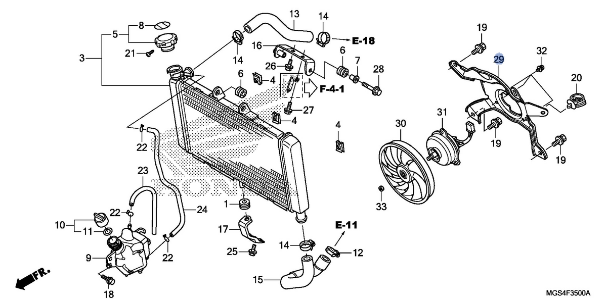 Honda OEM part 19016-MGS-D31