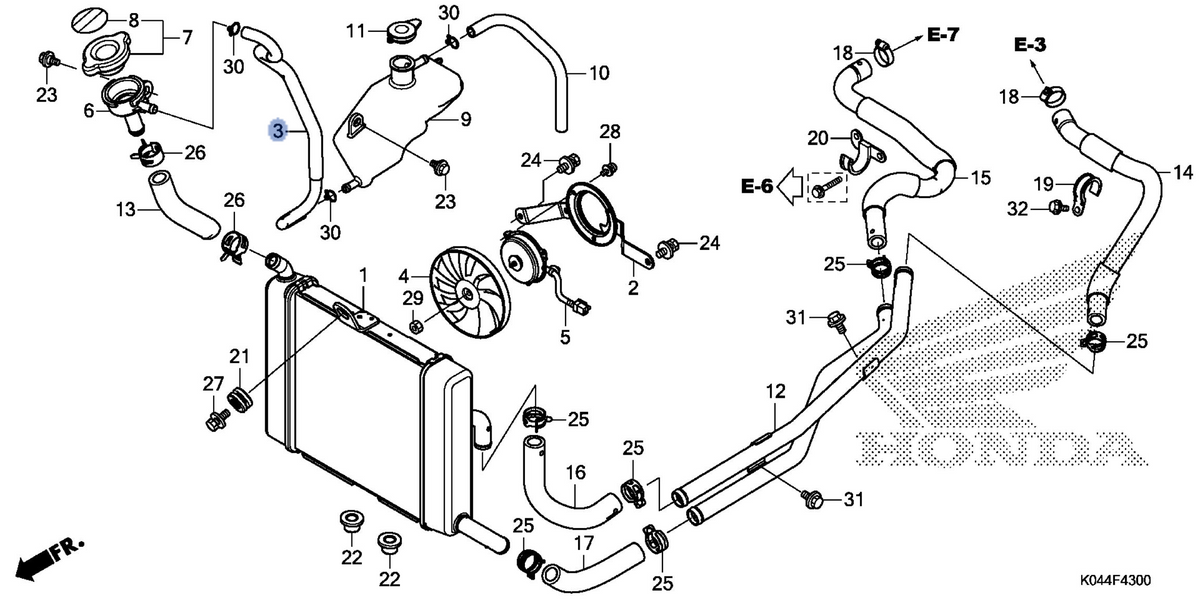 Honda OEM part 19017-K04-930