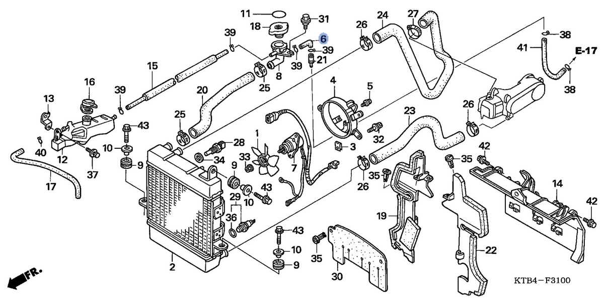 Honda OEM part 19017-KFG-D10