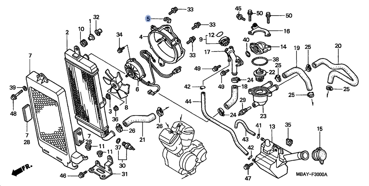 Honda OEM part 19017-PK1-004