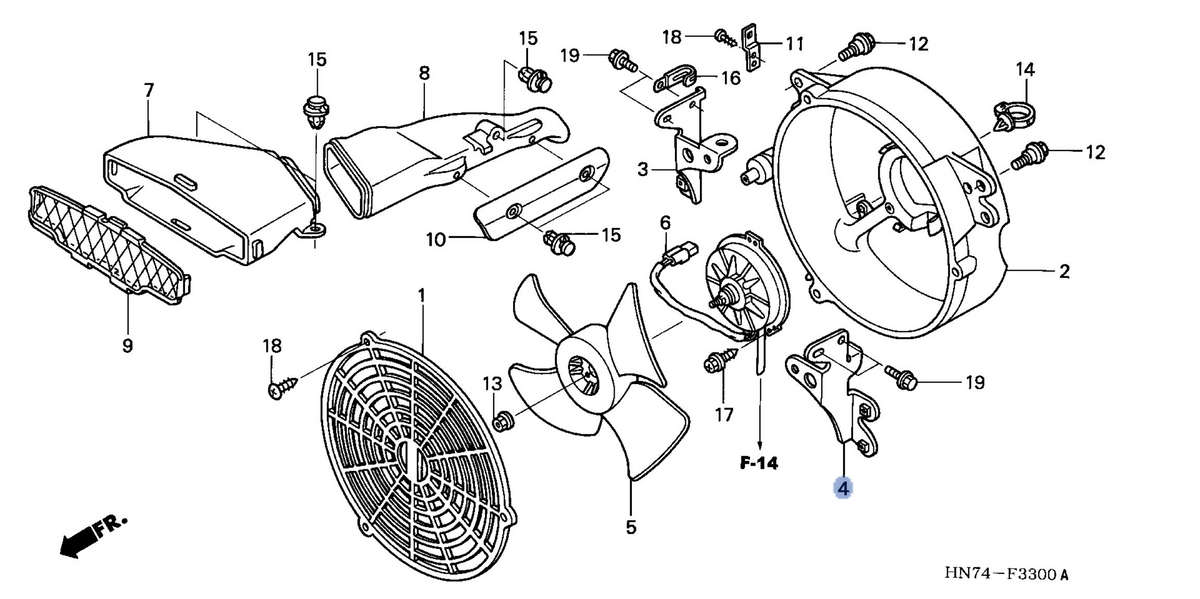 Honda OEM part 19019-HN7-000