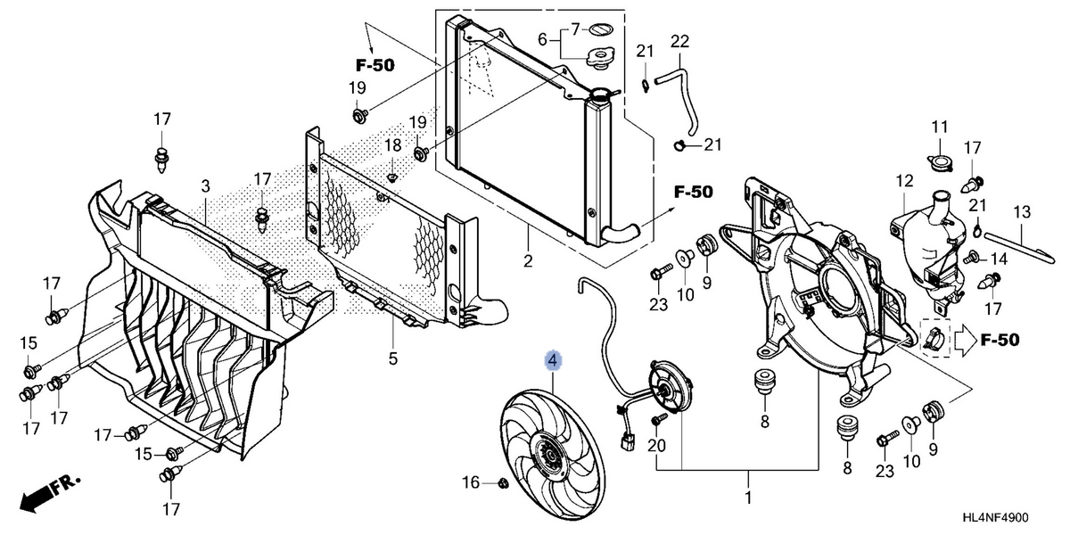 Honda OEM part 19020-HL4-AK1