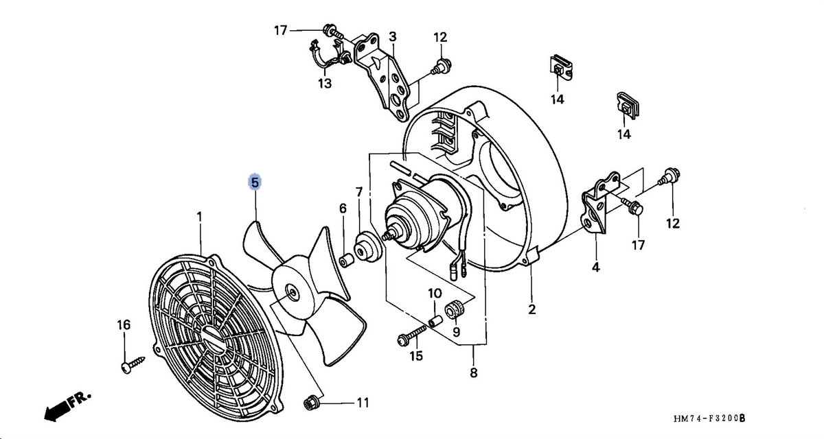 Honda OEM part 19020-HM7-000