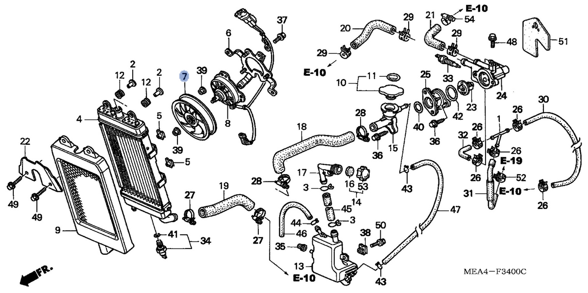 Honda OEM part 19020-MCH-A11