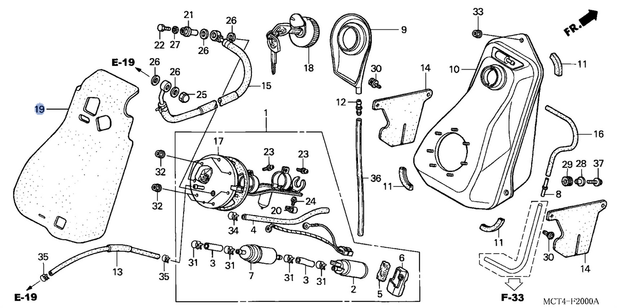 Honda OEM part 19020-MCT-680