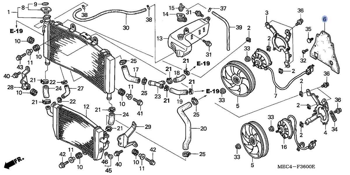 Honda OEM part 19020-MEC-000
