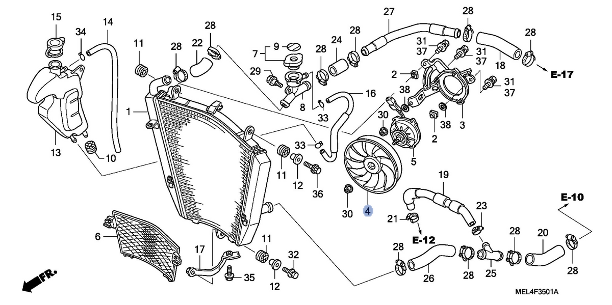 Honda OEM part 19020-MFA-D01