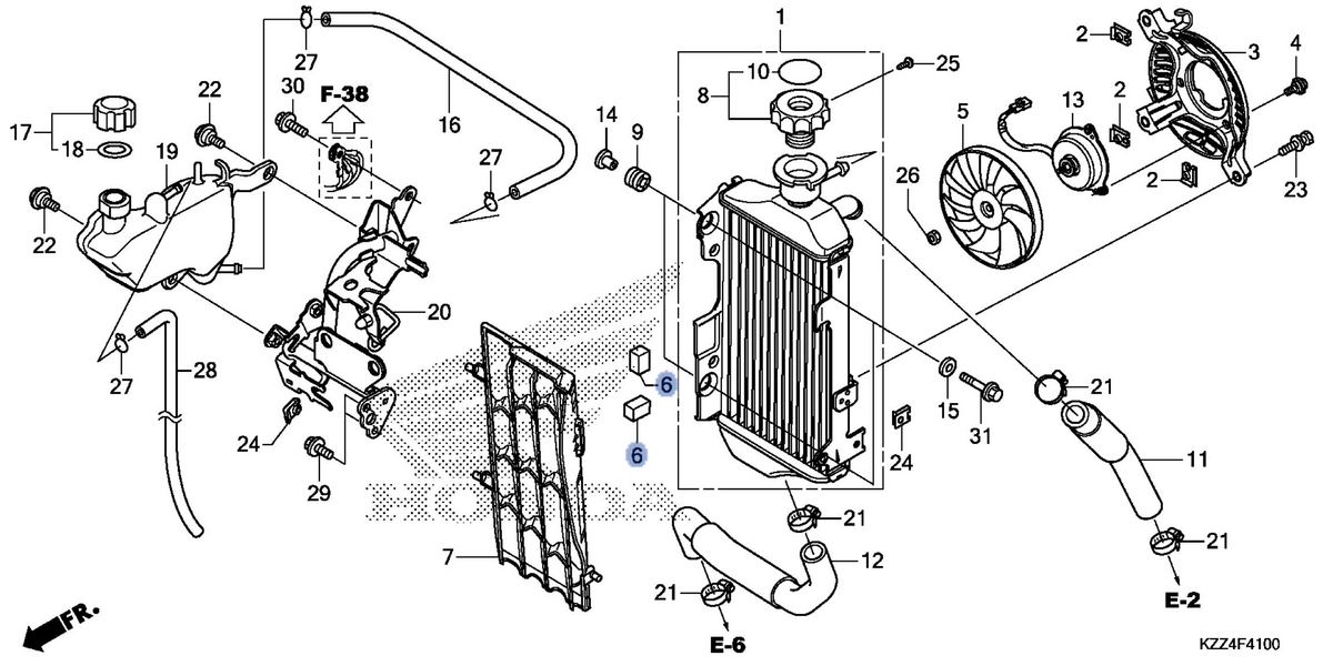 Honda OEM part 19022-KZZ-900
