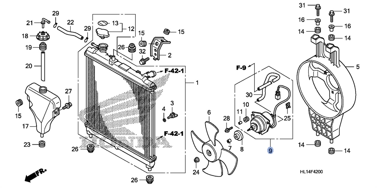 Honda OEM part 19030-HL1-A01