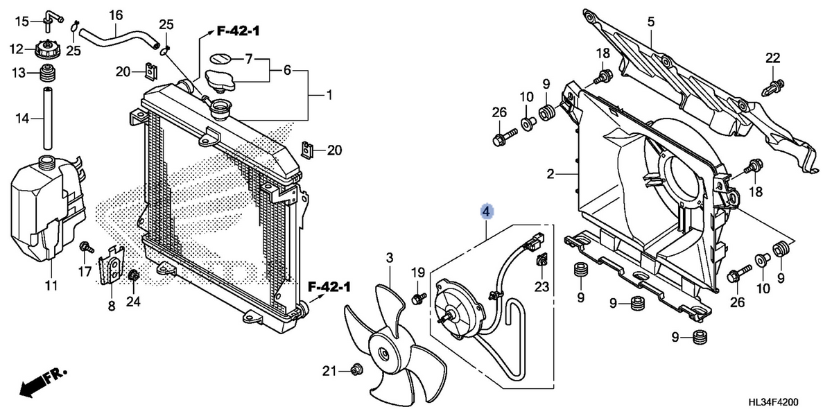 Honda OEM part 19030-HL3-A01