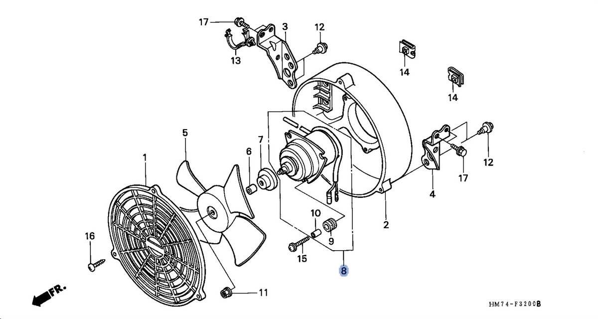 Honda OEM part 19030-HM7-003