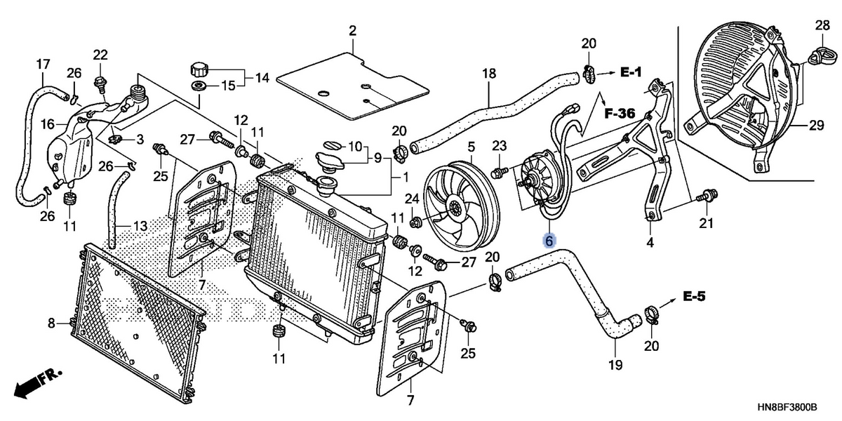 Honda OEM part 19030-HN2-013