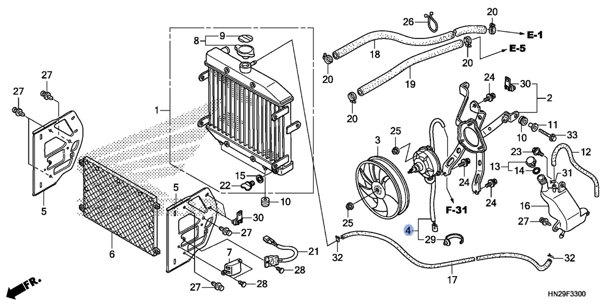 Honda OEM part 19030-HN2-B01