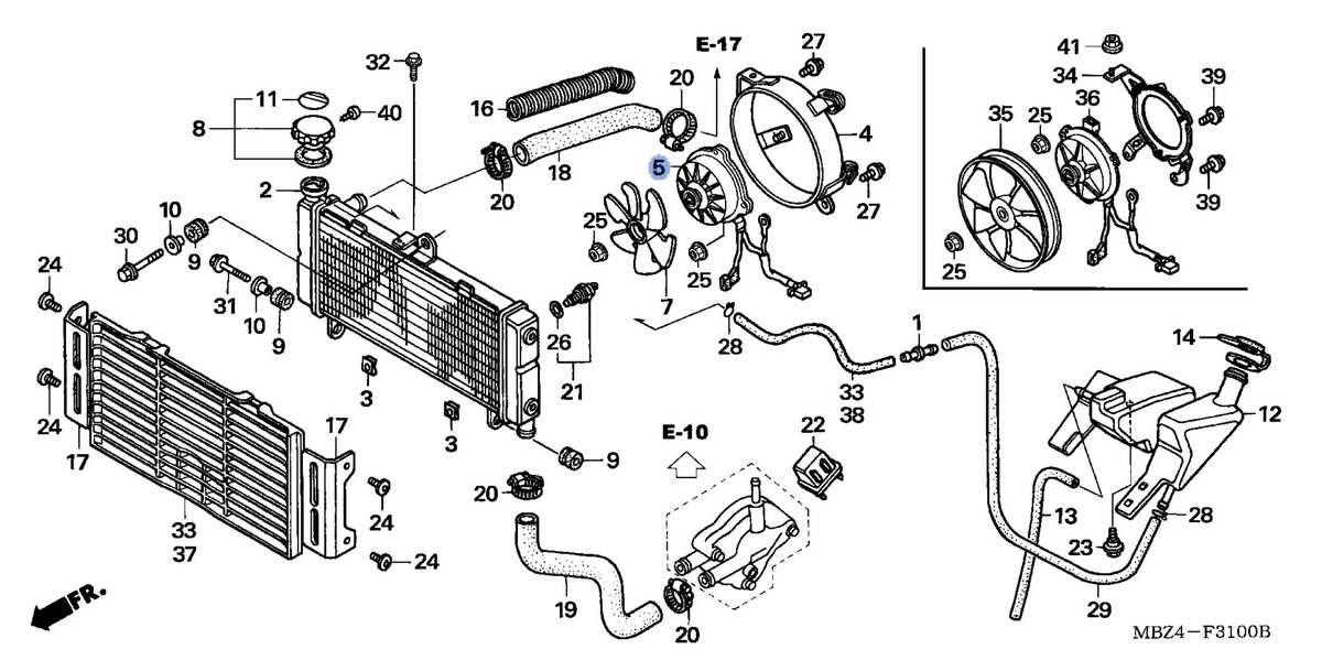 Honda OEM part 19030-MBZ-K01