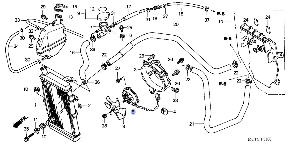 Honda OEM part 19030-MCT-000