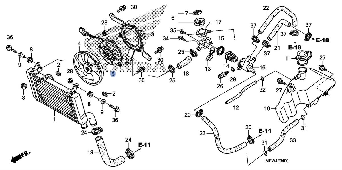 Honda OEM part 19030-MEW-D41