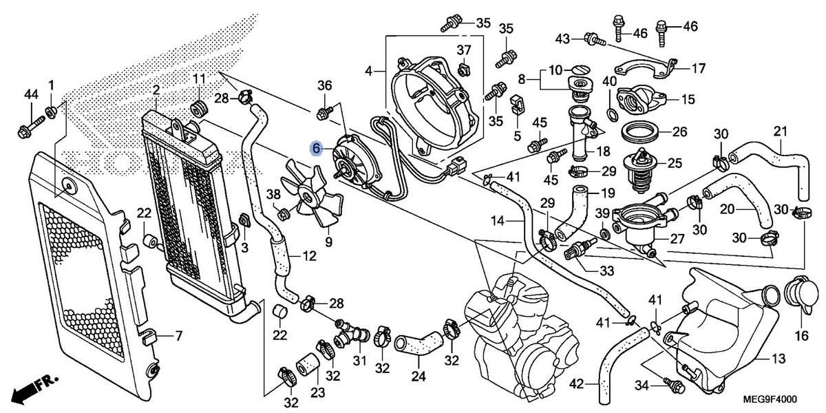 Honda OEM part 19030-MFE-641