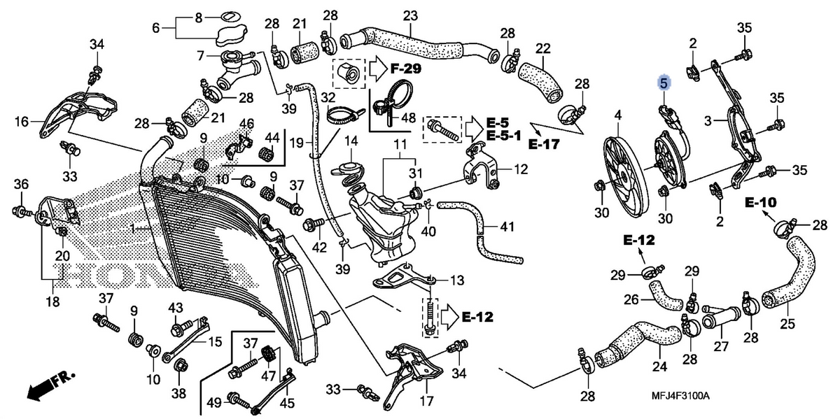 Honda OEM part 19030-MFJ-D01