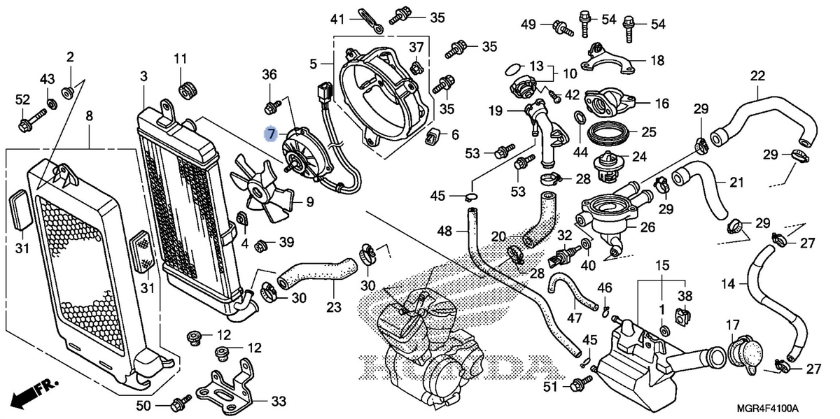 Honda OEM part 19030-MGR-671