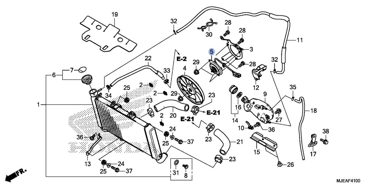 Honda OEM part 19030-MJE-D01