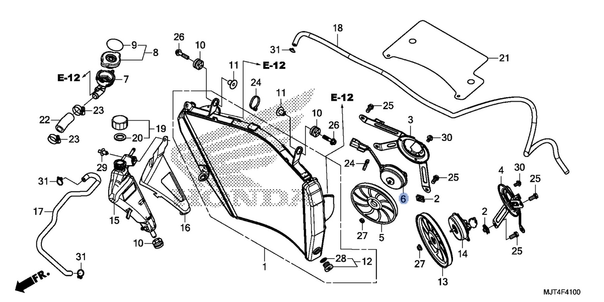 Honda OEM part 19030-MJT-E01