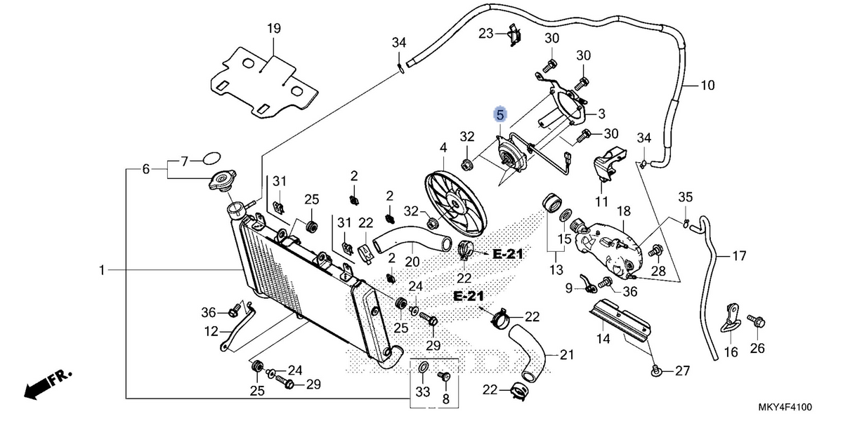 Honda OEM part 19030-MKN-D51