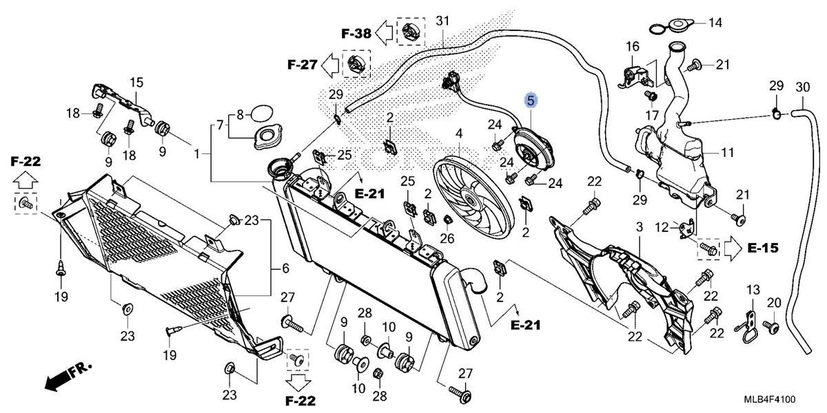 Honda OEM part 19030-MLB-D01
