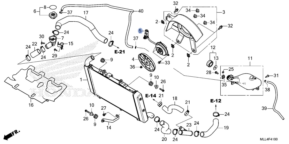 Honda OEM part 19030-MLL-D01
