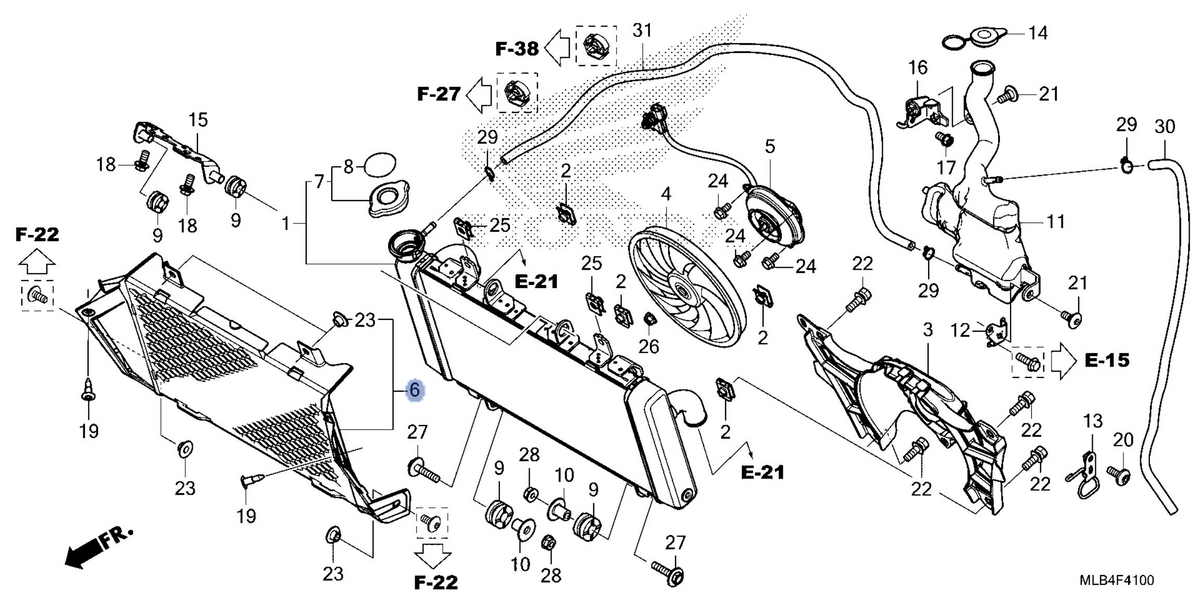 Honda OEM part 19032-MLB-D00