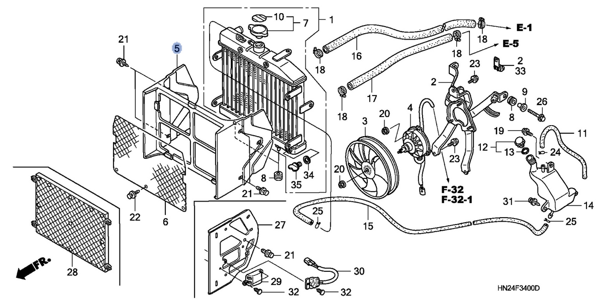 Honda OEM part 19033-HN2-000