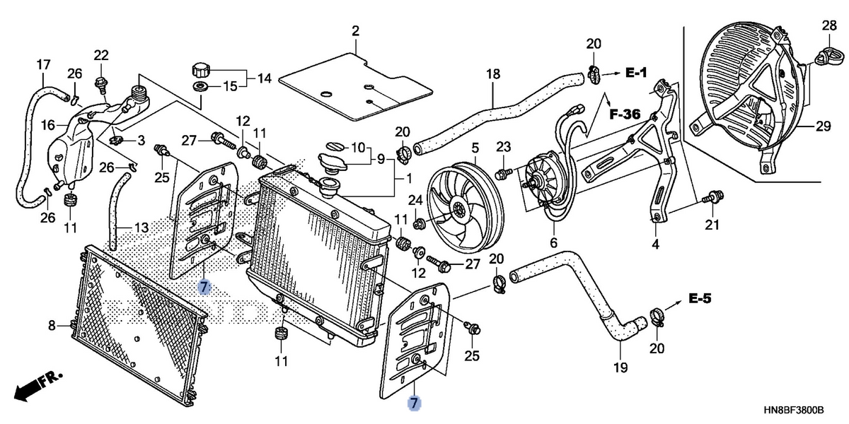 Honda OEM part 19033-HN8-000
