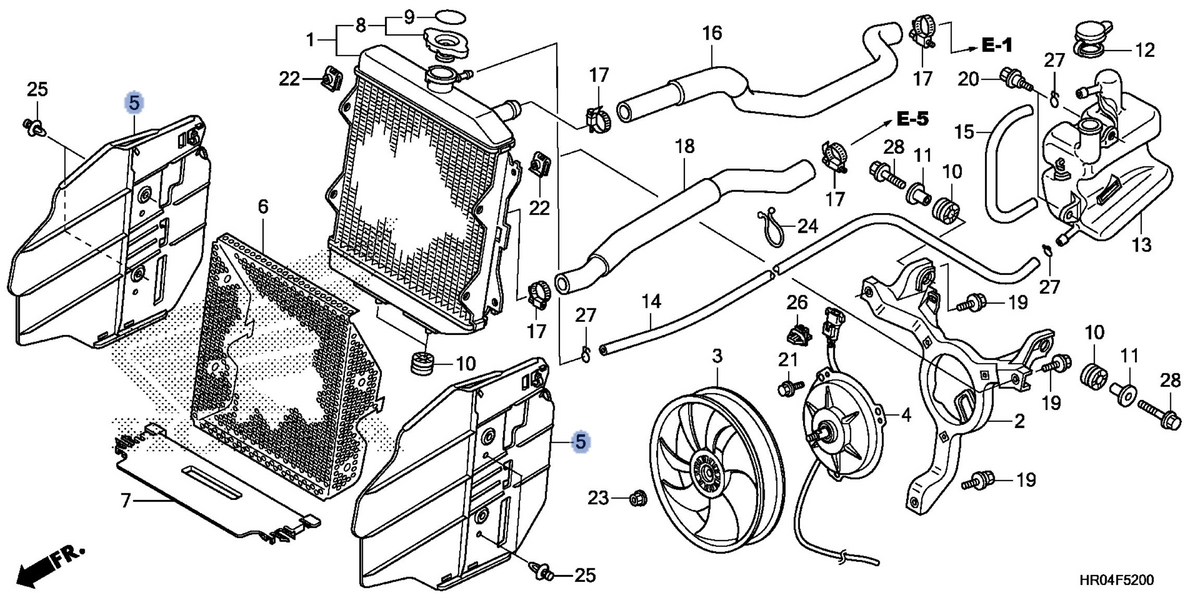 Honda OEM part 19033-HR0-F00