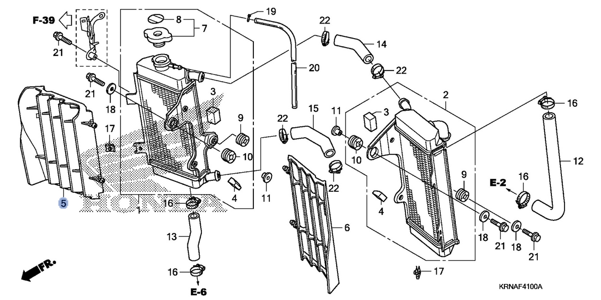 Honda OEM part 19033-KRN-A40