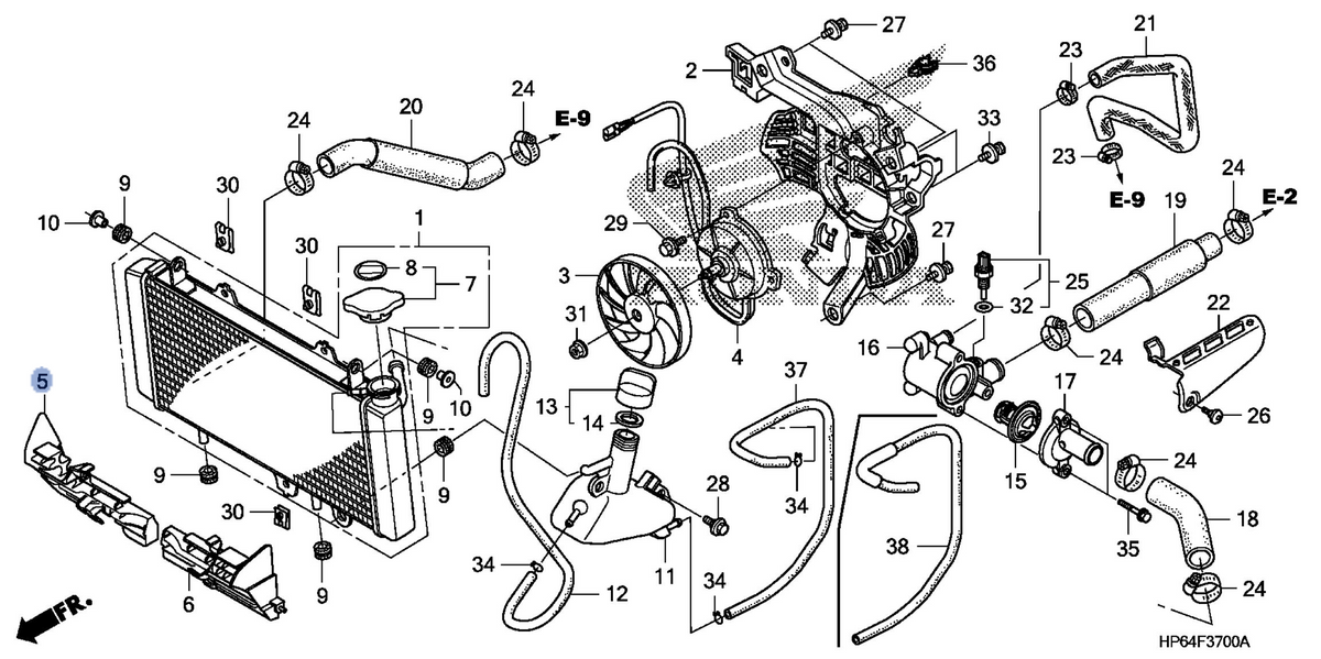 Honda OEM part 19034-HP6-A00