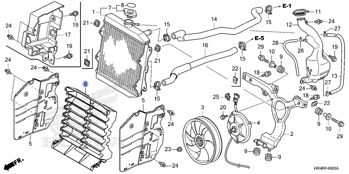 Honda OEM part 19034-HR6-B00