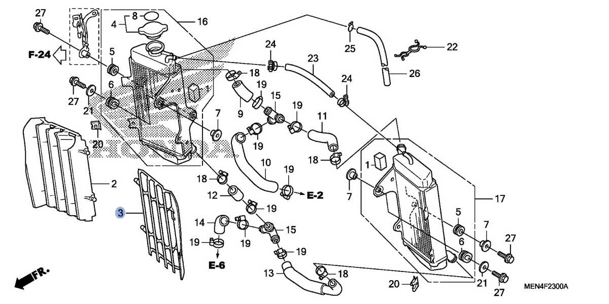 Honda OEM part 19034-MEN-A30